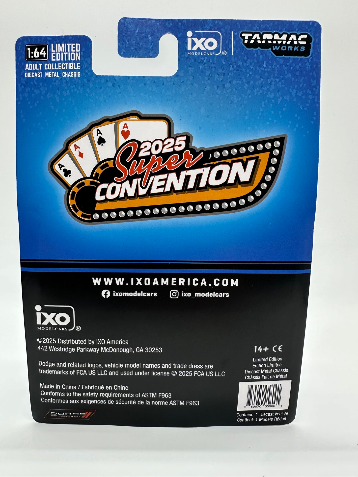 IXO / Tarmac Works 2025 Las Vegas SuperCon 2019 Dodge Challenger SRT Hellcat 1 Of 480