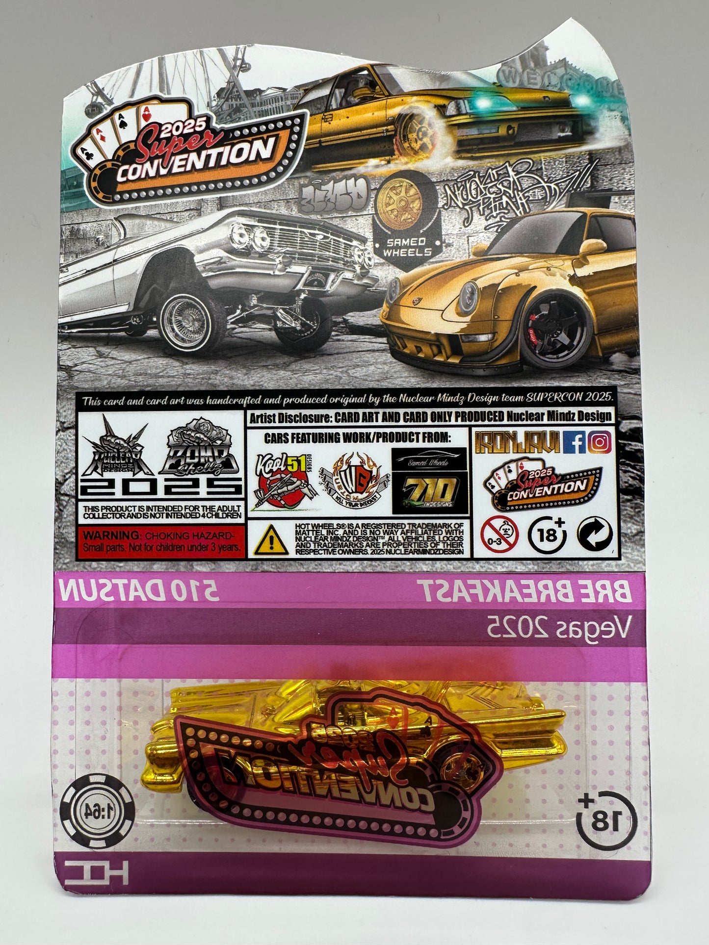 Hot Wheels 2025 Las Vegas SuperCon Golden 1966 Batmobile Breakfast Car