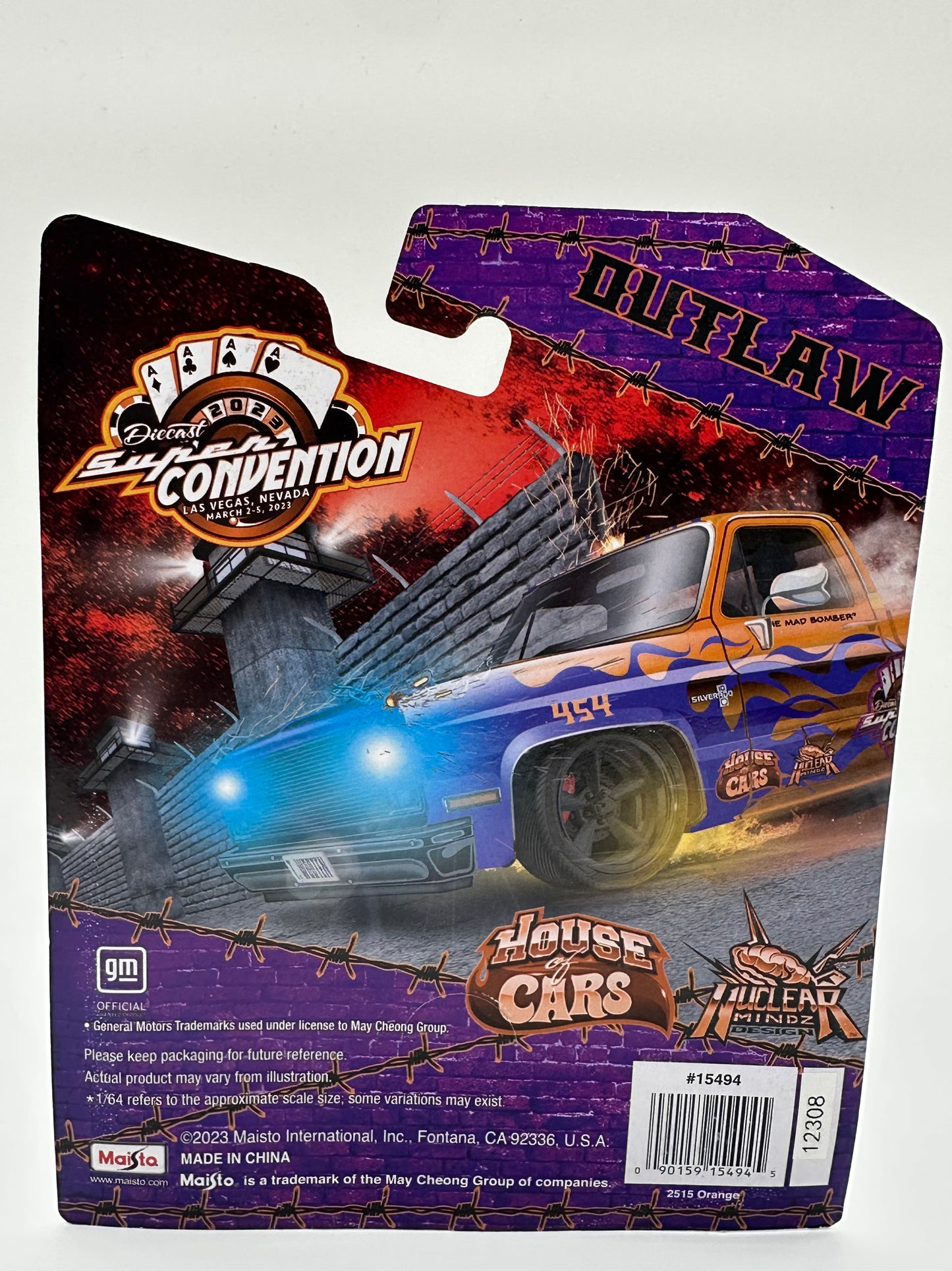 Maisto 2025 Las Vegas SuperCon Chev Silverado Outlaw - Nuclear Mindz Design