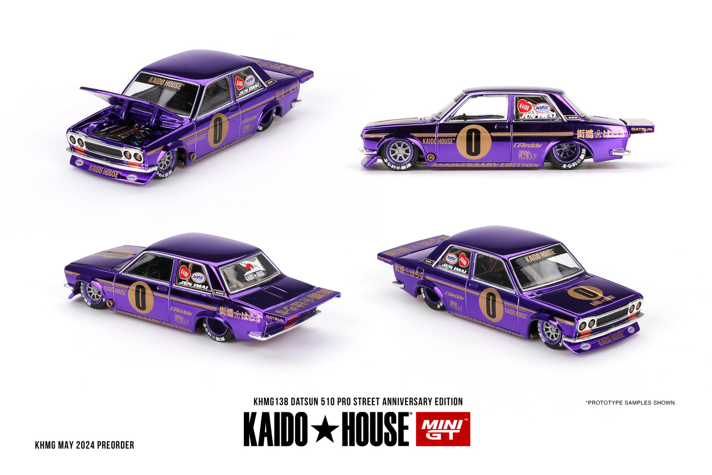 Pre Order Kaido House x Mini GT Datsun 510 Pro Street Anniversary Edition - KHMG138