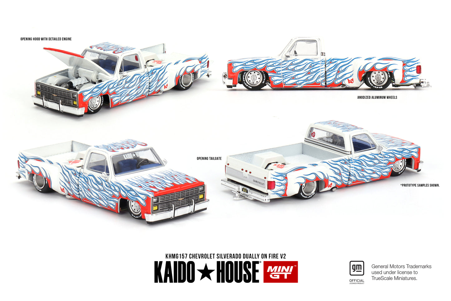 **PRE ORDER** Kaido House Chevrolet Silverado Dually on Fire V2 - KHMG157