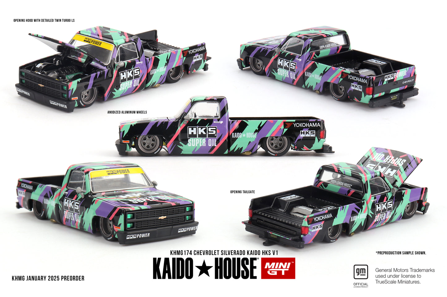 **PRE ORDER** Kaido House x Mini GT Chevrolet Silverado KAIDO HKS V1 - KHMG174