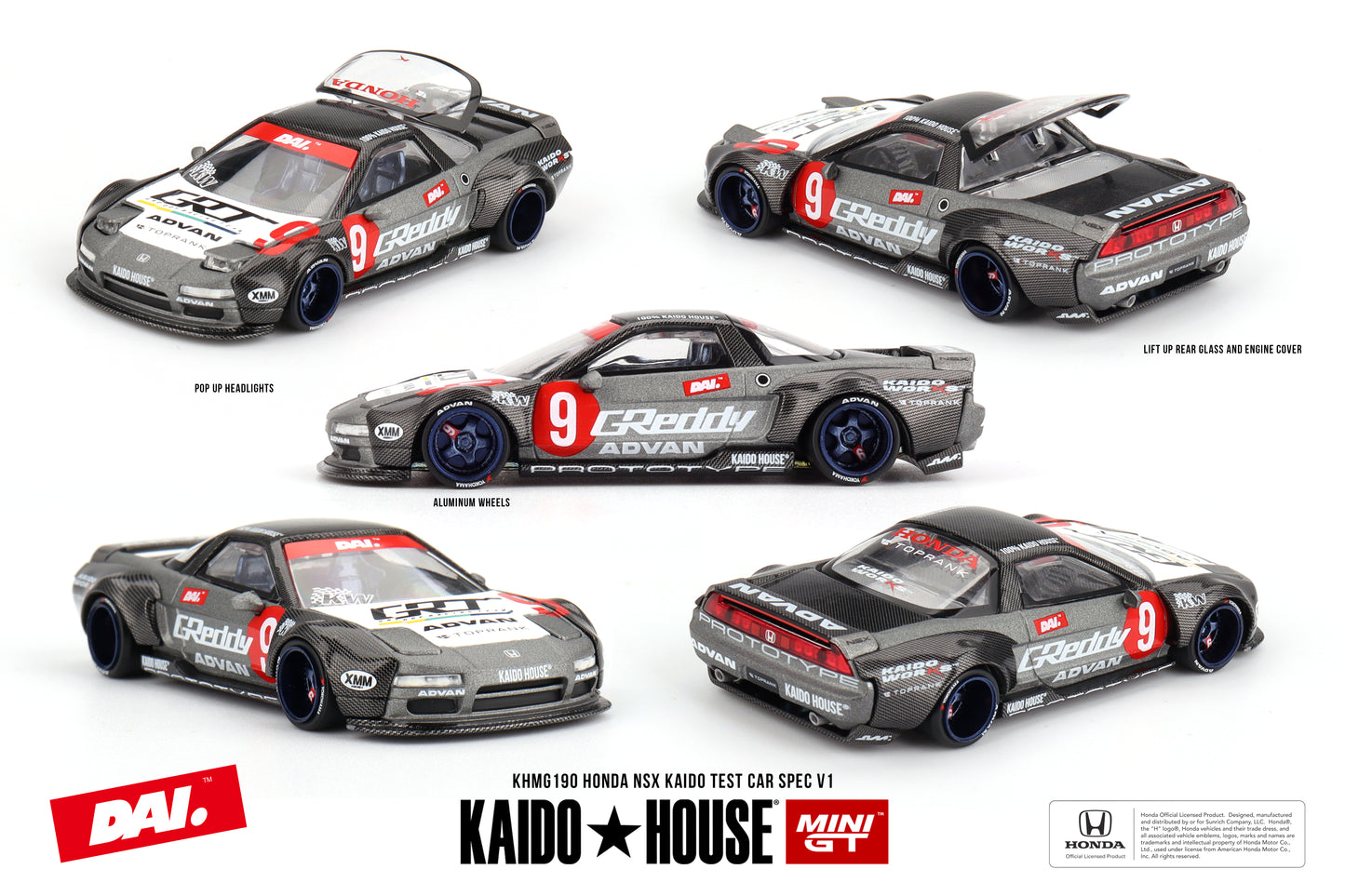 **PRE ORDER** Kaido House x Mini GT Honda NSX Kaido Test Car Spec V1 - KHMG190