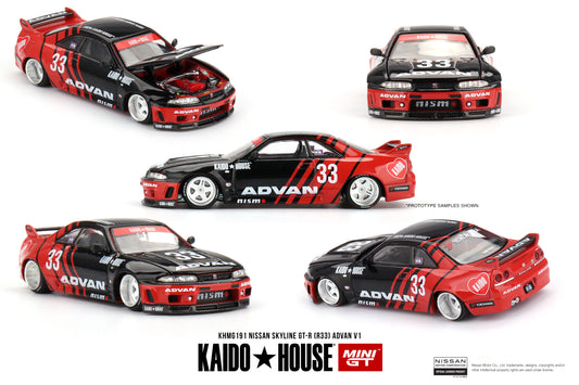 **PRE ORDER** Kaido House x Mini GT Nissan Skyline GT-R (R33) Kaido Works ADVAN - KHMG191