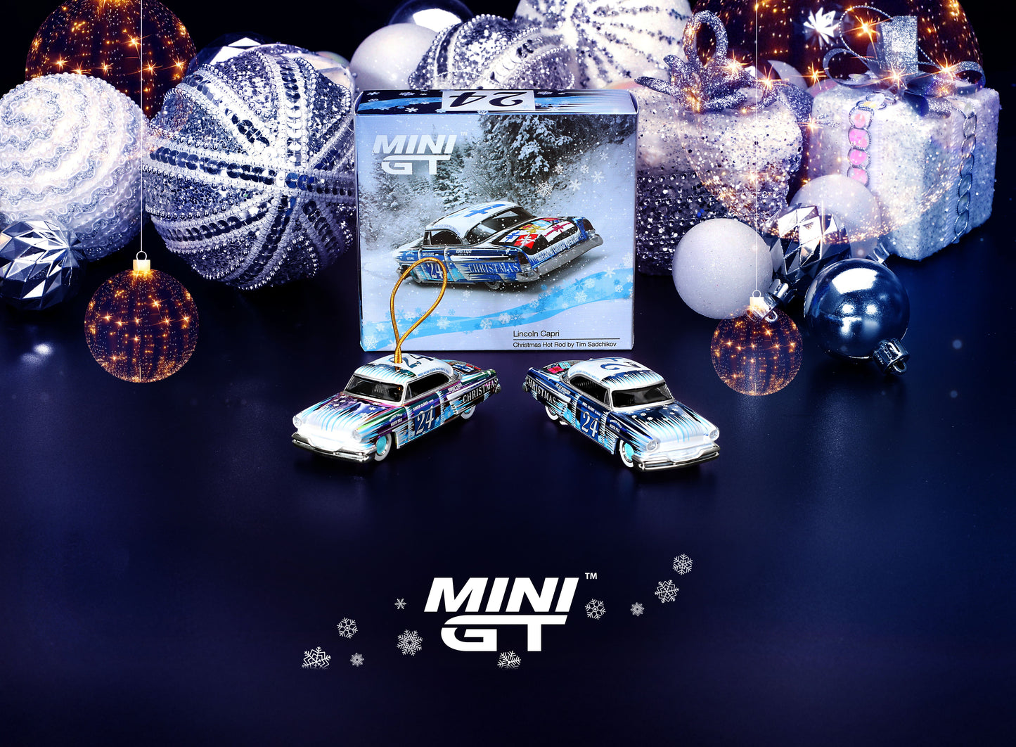 **PRE ORDER** Mini GT Lincoln Capri Christmas Hot Rod by Tim Sadchikov 2024 Christmas Edition Limited 9999 Pieces