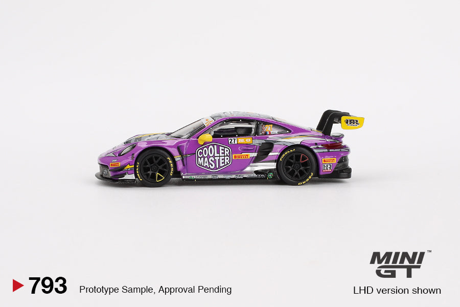 Pre Order Mini GT Porsche 911 GT3 R #27 HubAuto Racing 2023 FIA GT World Cup 70th Macau Grand Prix
