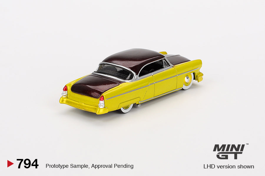 Pre Order Mini GT Lincoln Capri Hot Rod 1954 Lime Yellow