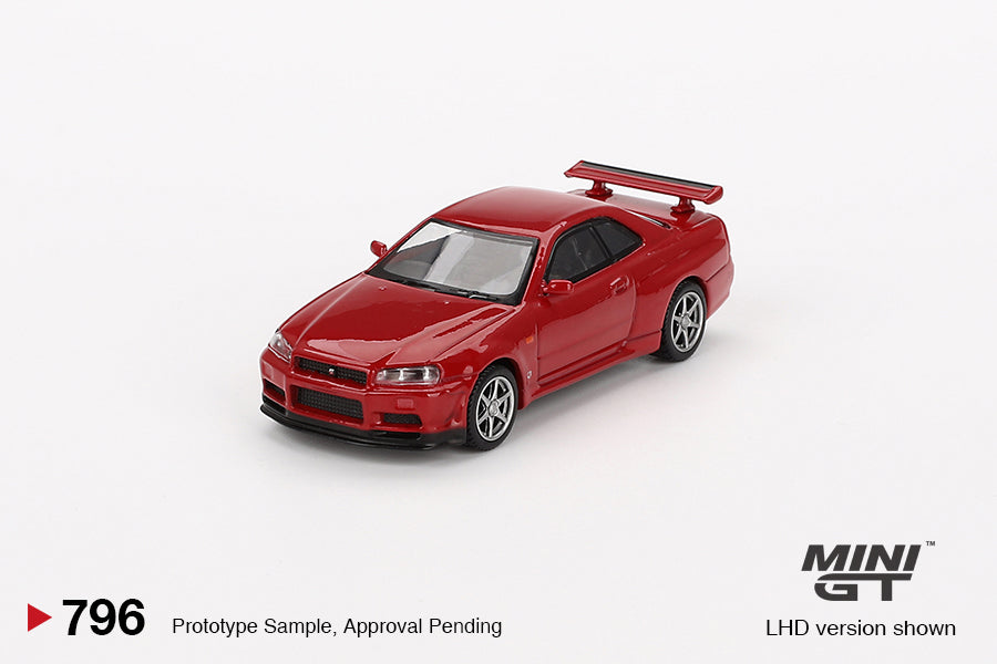 Pre Order Mini GT Nissan Skyline GT-R (R34) V-Spec Active Red