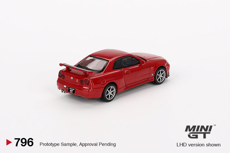 Pre Order Mini GT Nissan Skyline GT-R (R34) V-Spec Active Red