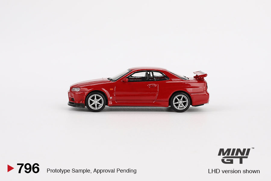 Pre Order Mini GT Nissan Skyline GT-R (R34) V-Spec Active Red