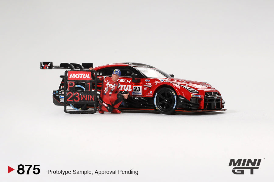 **PRE ORDER** Mini GT Nissan GT-R NISMO #23 "MOTUL AUTECH GT-R 2021" SUPER GT SERIES Suzuka winner W/ Matsuda Figure Tsugio - Matsuda Collection No.2