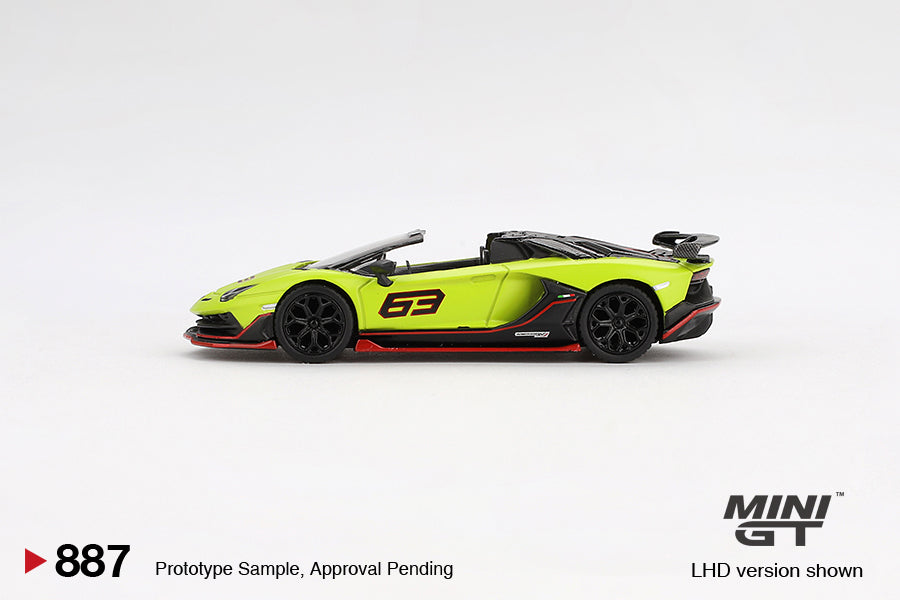 **PRE ORDER** Mini GT Lamborghini Aventador SVJ 63 Roadster Verde Shock
