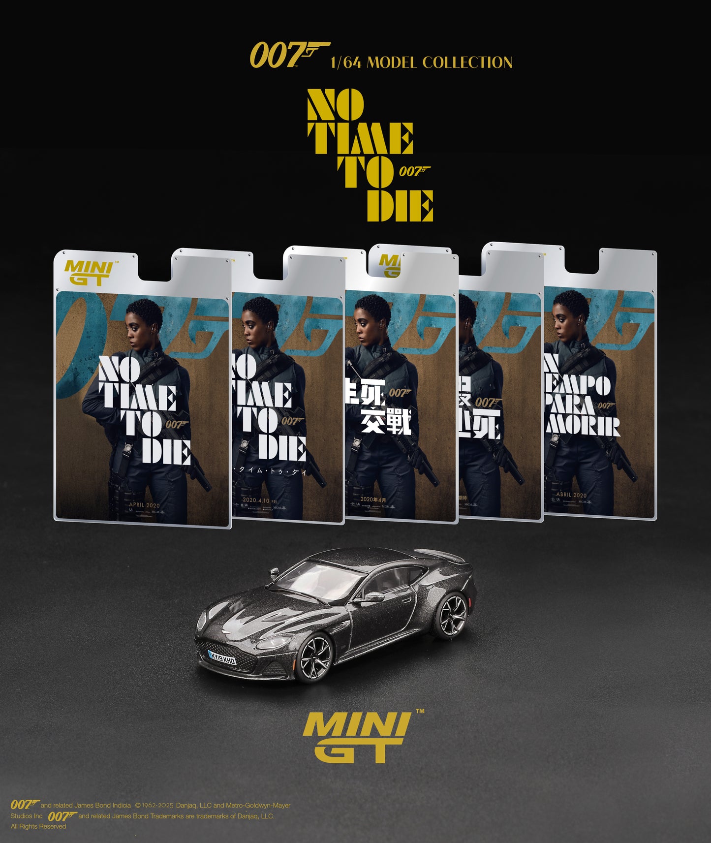 **PRE ORDER** Mini GT James Bond Aston Martin DBS "No Time To Die" / English Blister Packaging