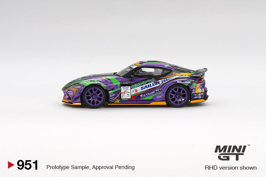 **PRE ORDER** Mini GT Toyota GR Supra KUHL 2021 D1GP EVANGELION RACING / D1 Blister Packaging