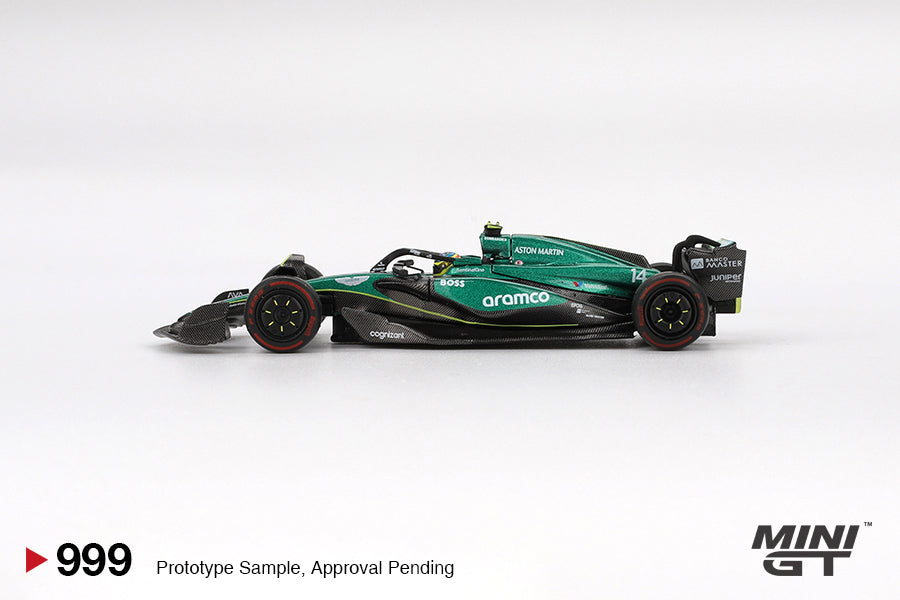 **PRE ORDER** Mini GT Aston Martin AMR24 - #14 Fernando Alonso - 2024 F1 2024 Bahrain GP