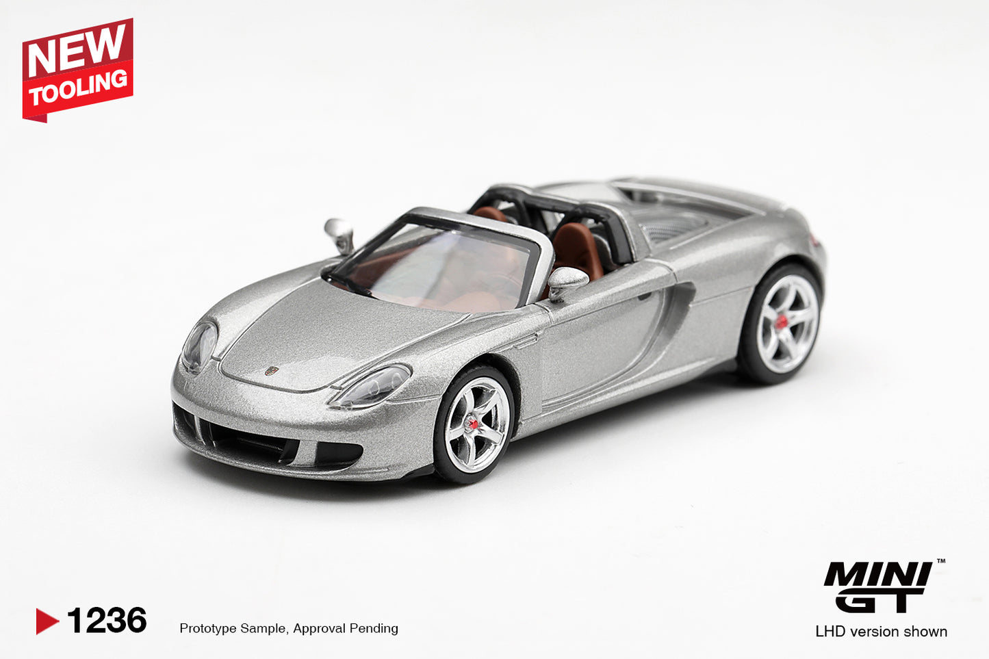 **PRE ORDER** Mini GT Porsche Carrera GT Silver - NEW TOOLING - MGT01236