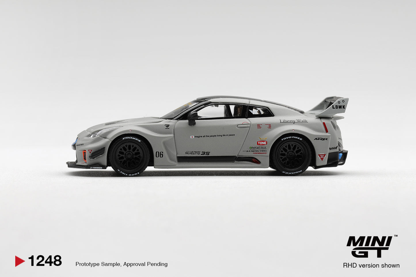**PRE ORDER** Mini GT NISSAN LB-Silhouette WORKS GT 35GT-RR Ver.1 Matt Grey MGT01248