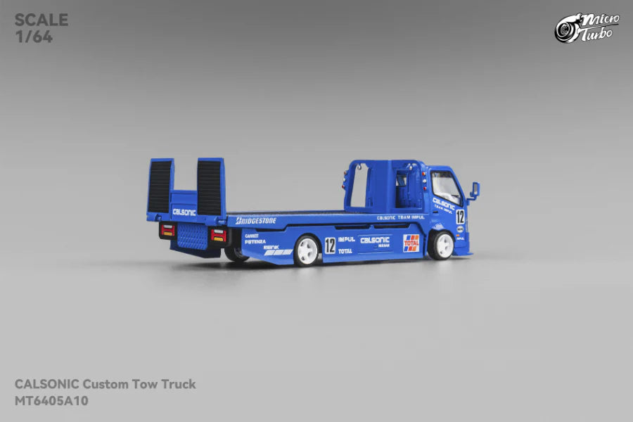 **PRE ORDER** Micro Turbo Custom Flatbed Tow Truck - Calsonic Livery MT6405A10