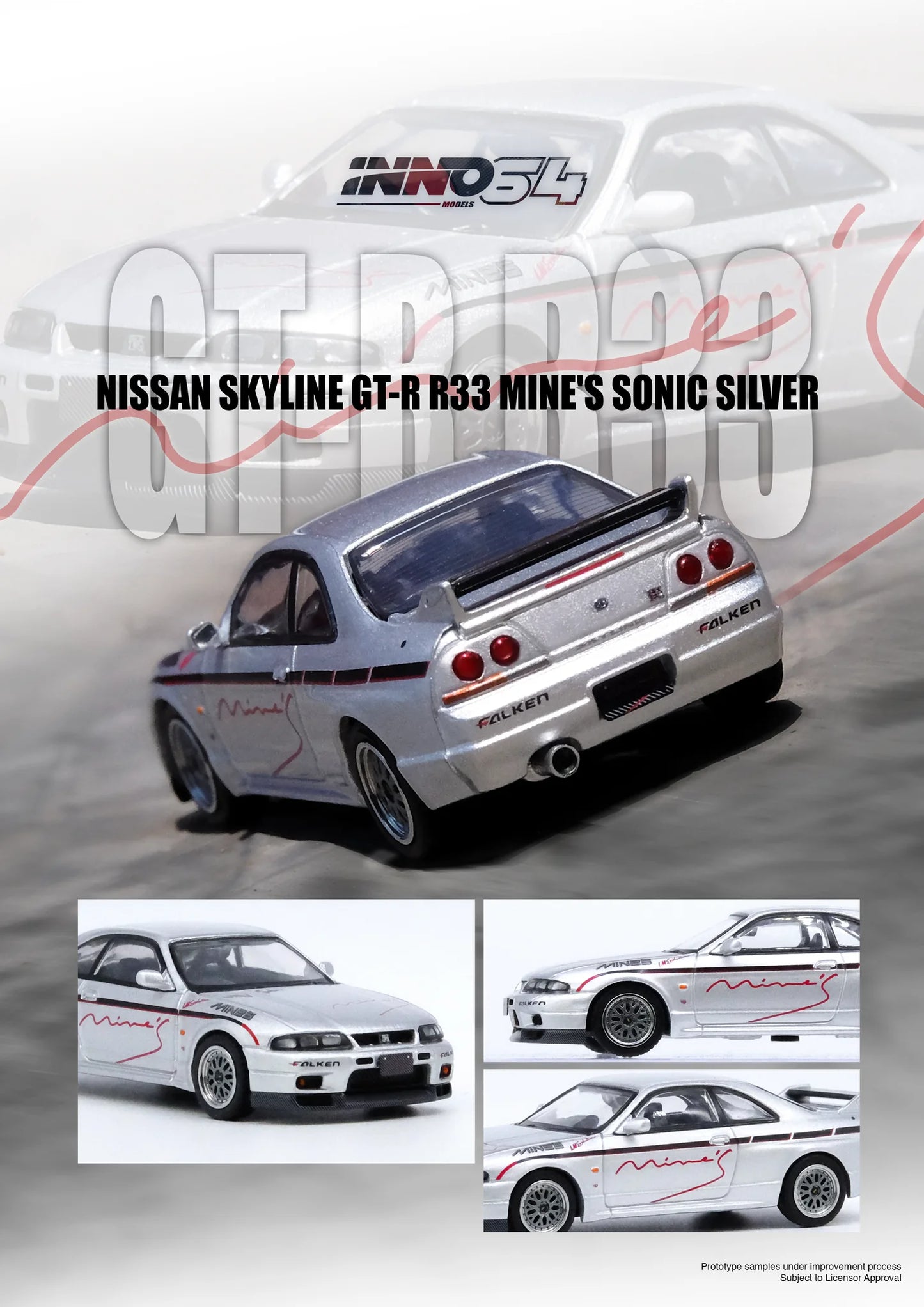 **PRE ORDER** INNO64 Nissan Skyline GTR R33 Tuned By Mines