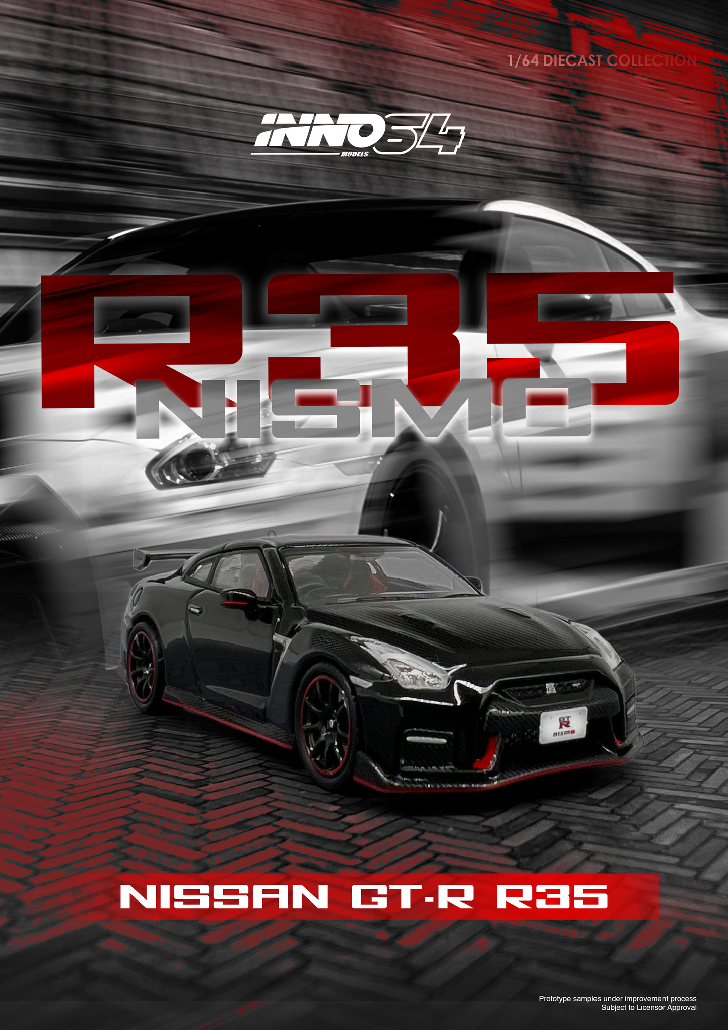 **PRE ORDER** INNO64 Nissan Skyline GT-R (R35) Nismo Black