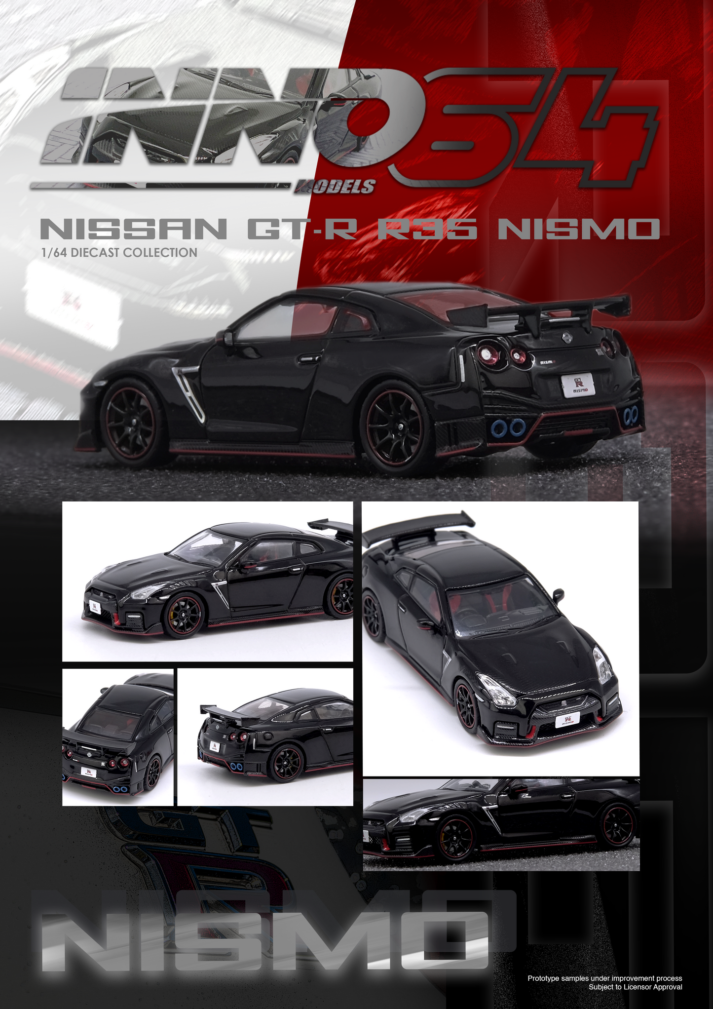**PRE ORDER** INNO64 Nissan Skyline GT-R (R35) Nismo Black