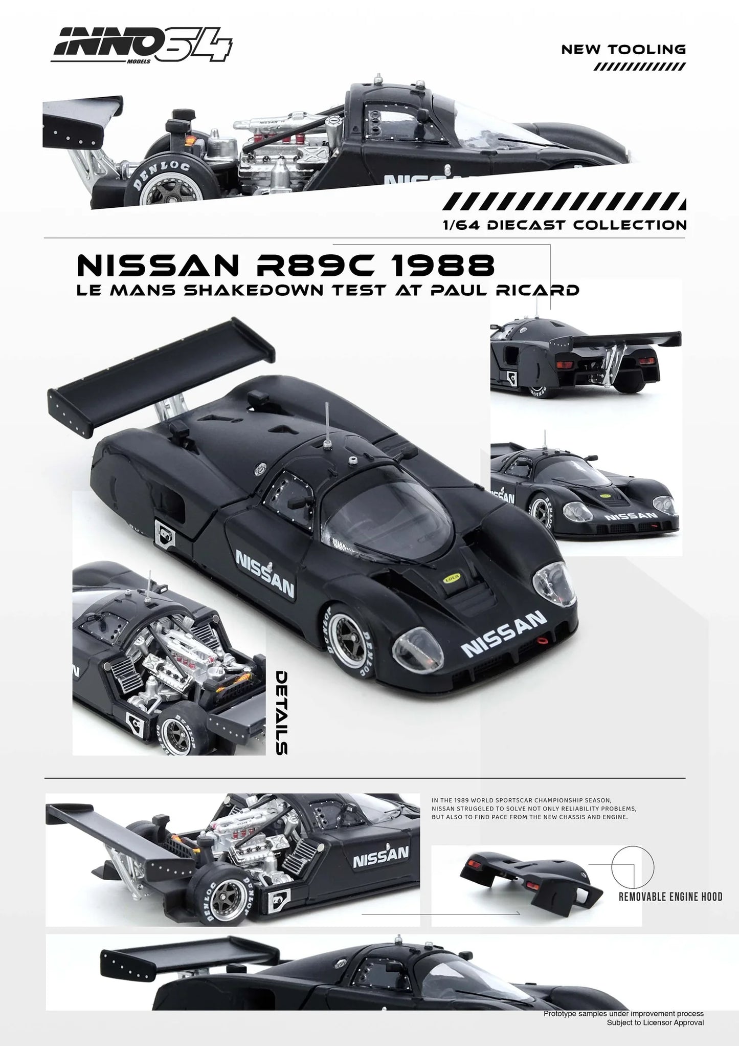 **PRE ORDER** INNO64 Nissan R89C LeMans Shakedown Test At Paul Ricard 1988