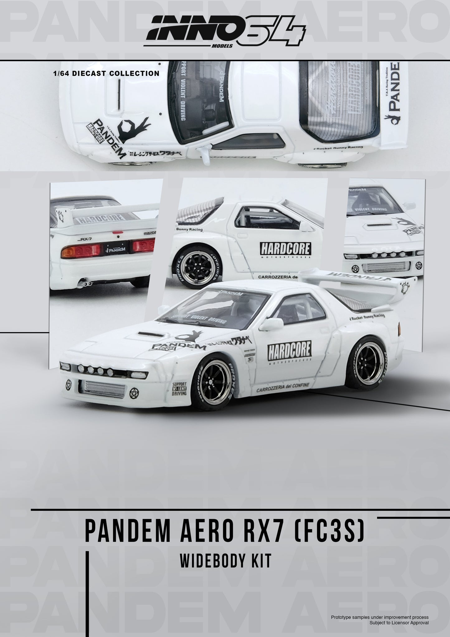 **PRE ORDER** INNO64 Mazda RX-7 FC3S "Pandem Aero" Widebody Kit