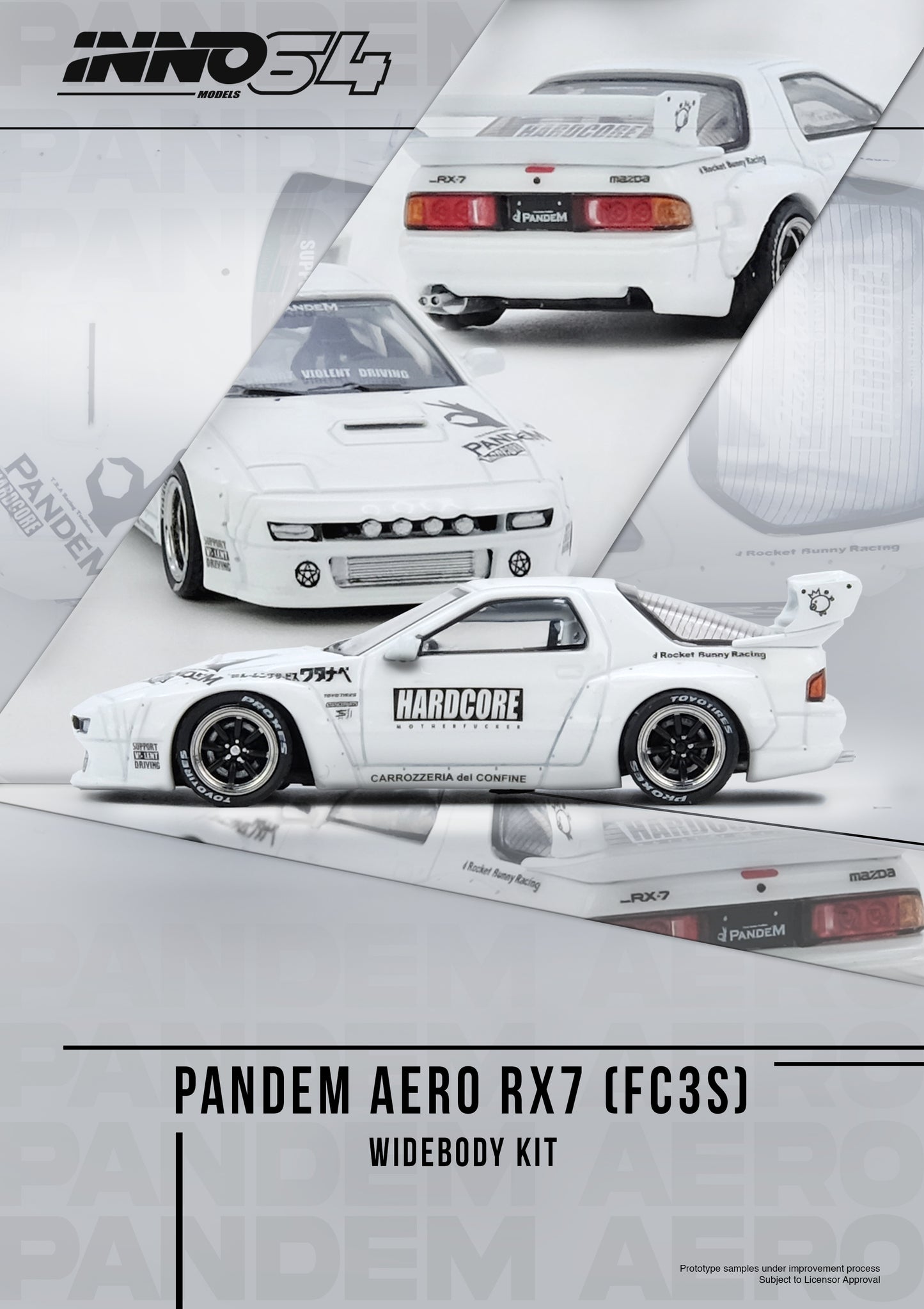**PRE ORDER** INNO64 Mazda RX-7 FC3S "Pandem Aero" Widebody Kit