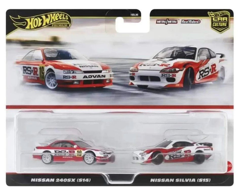 Hot Wheels Premium Twin Pack Nissan 240SX (S14 / Nissan Silvia S15
