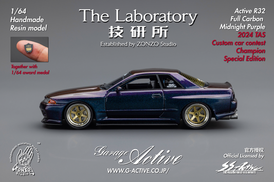 The Laboratory Garage Active By Zonzo Studio 2024 Tokyo Auto Salon Modified Car Category Champion Exclusive Limited Edition R32 GTR Skyline - Midnight Purple Full Carbon