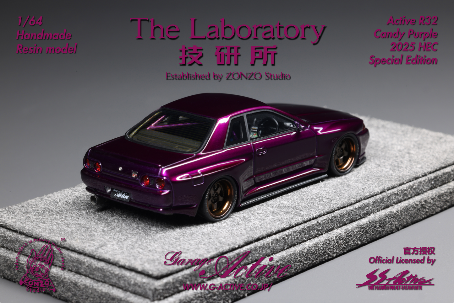 The Laboratory Garage Active By Zonzo Studio 2025 Hobby Expo China Exclusive Limited Edition R32 GTR Skyline - Candy Purple