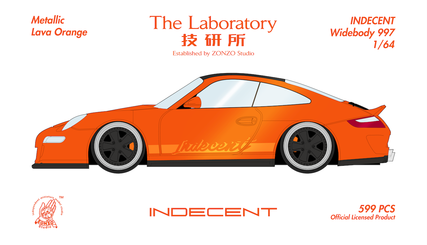 **PRE ORDER** The Laboratory By Zonzo Studio Porsche Indecent 997 - Lava Orange