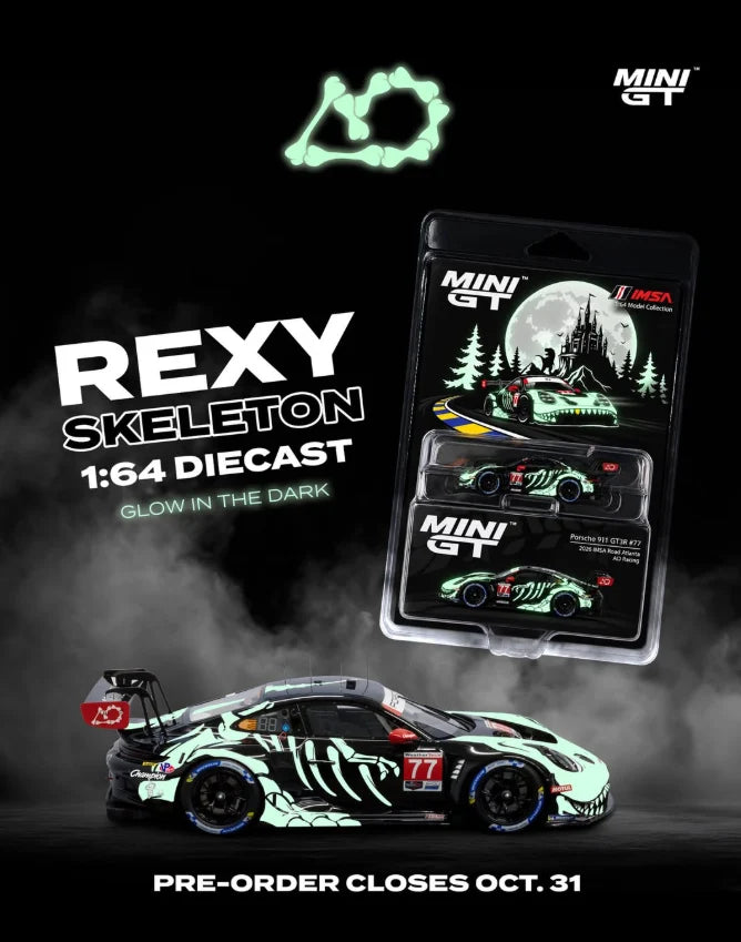 **PRE ORDER** Mini GT Rexy Skeleton AO Racing Exclusive