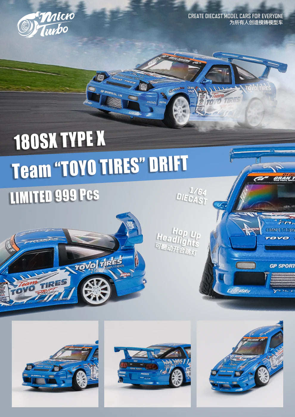 Micro Turbo Nissan 180SX Type X Toyo Drift