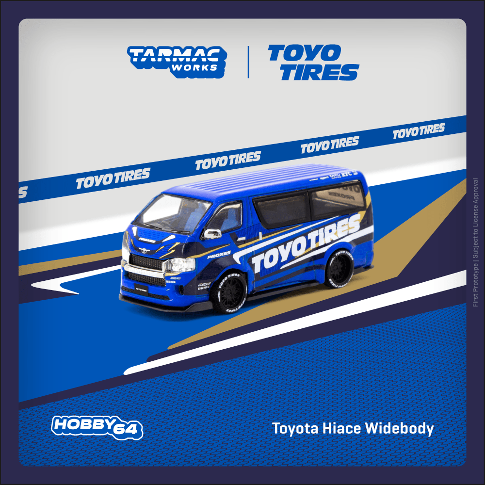 **PRE ORDER** Tarmac Works Toyota Hiace Widebody - Toyo Tyres