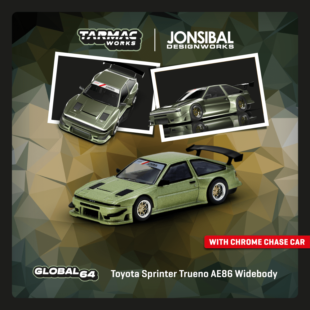 **PRE ORDER** Tarmac Works Toyota Sprinter Trueno AE86 Widebody - Green