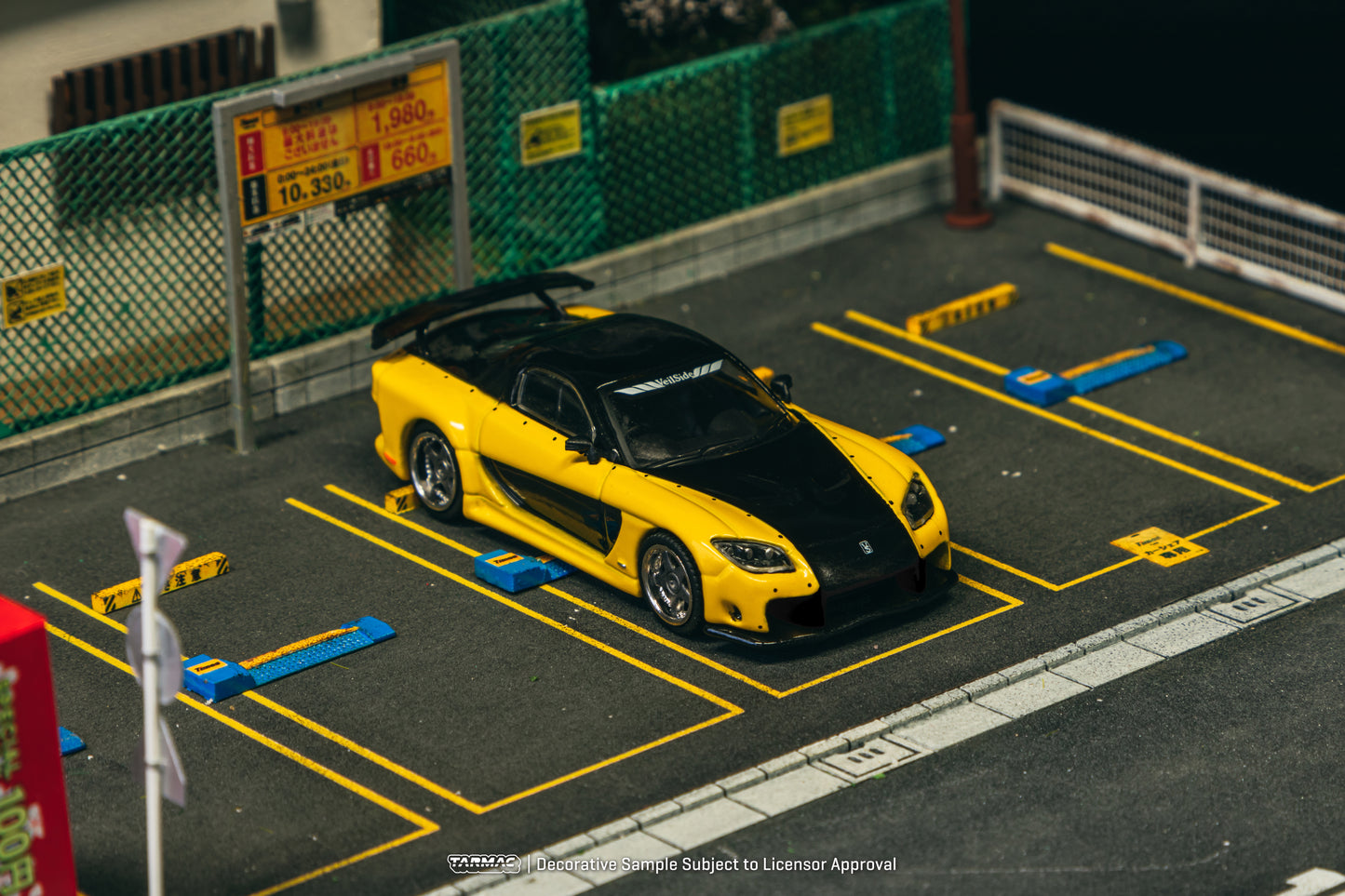 **PRE ORDER** Tarmac Works Mazda RX-7 Veilside Fortune 7 - Yellow / Black