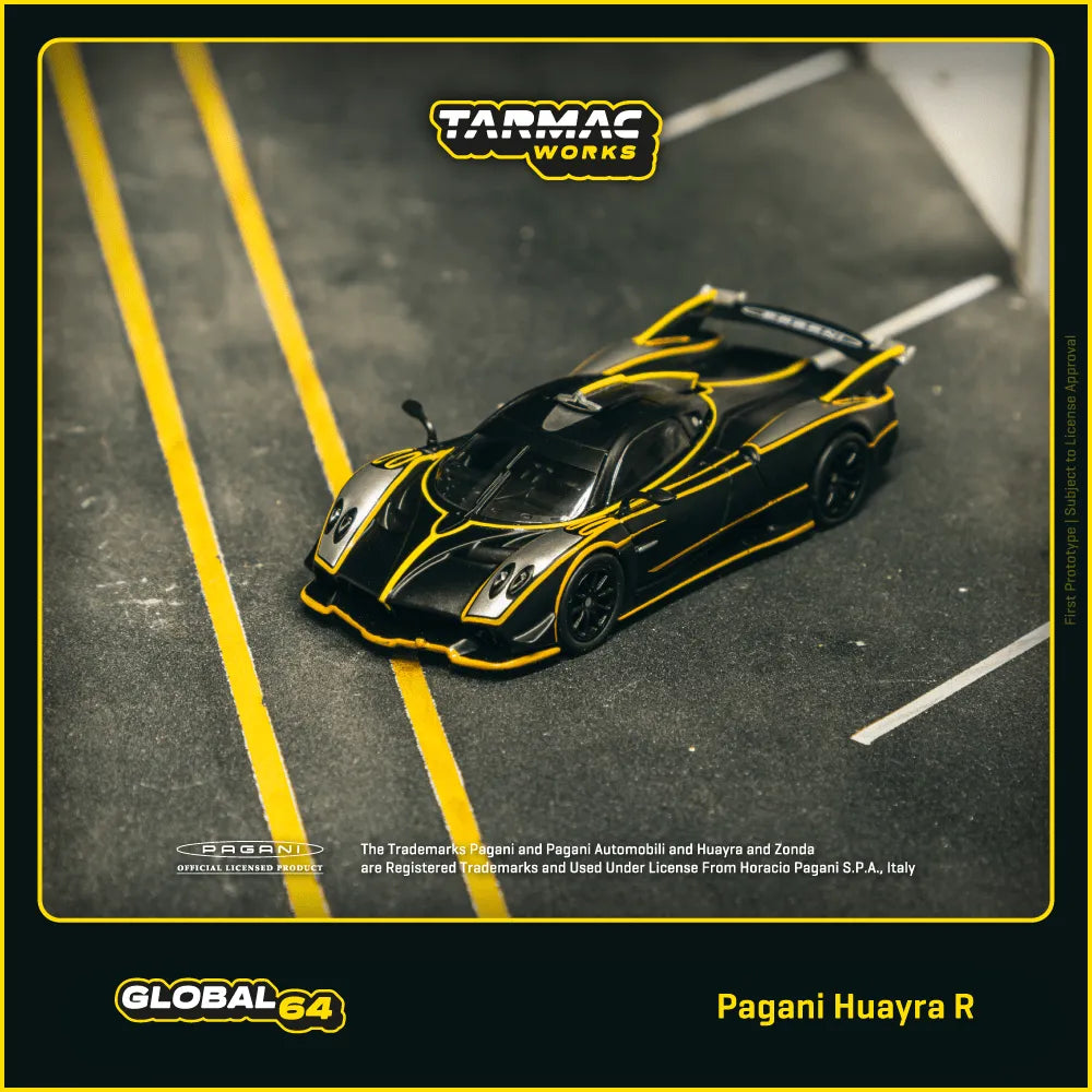 **PRE ORDER** Tarmac Works Pagani Huayra R Matt Black/Silver