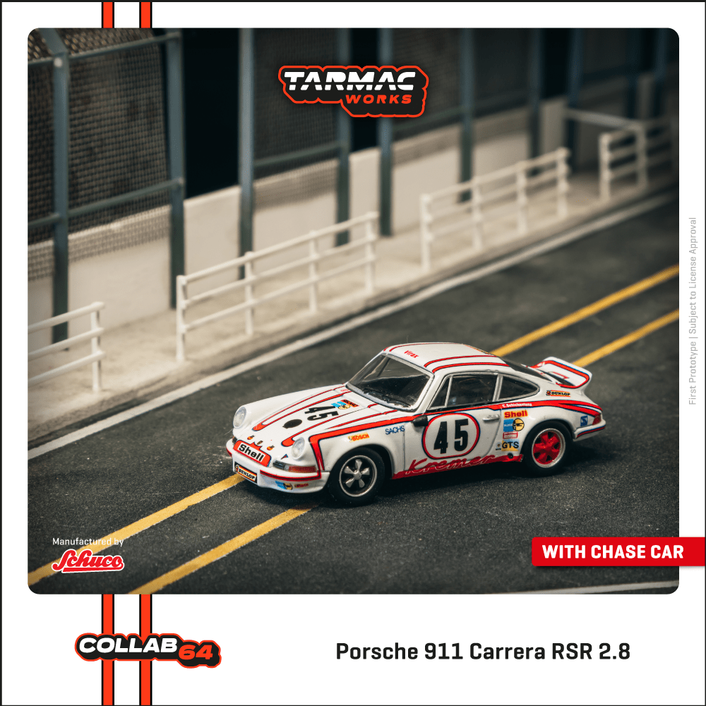 **PRE ORDER** Tarmac Works Porsche 911 Carrera RSR 2.8 24h Le Mans 1971 #45 Winner