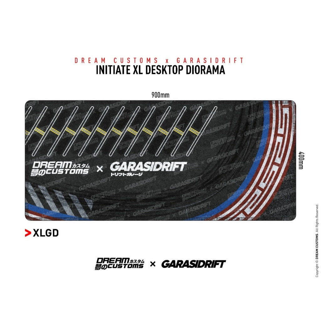 Dream Customs x Garasi Drift Initiate XL Diorama Mat - IDE Exclusive