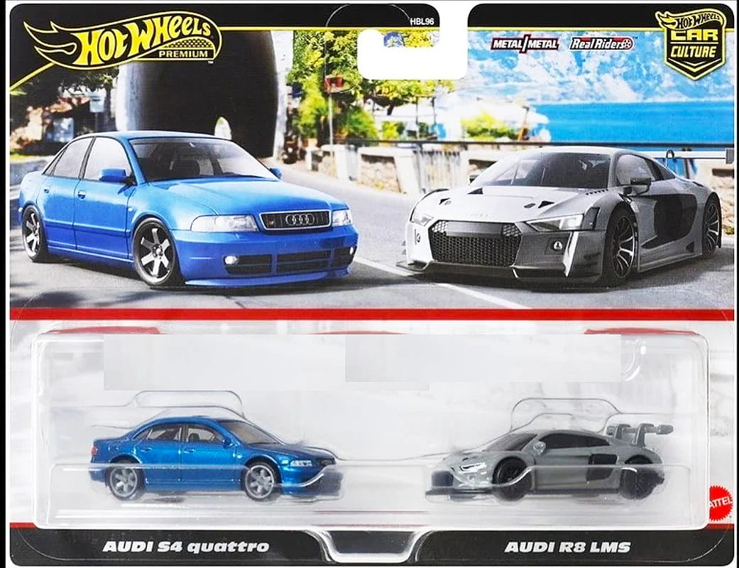 Hot Wheels Premium Twin Pack Audi S4 Quattro / R8 LMS