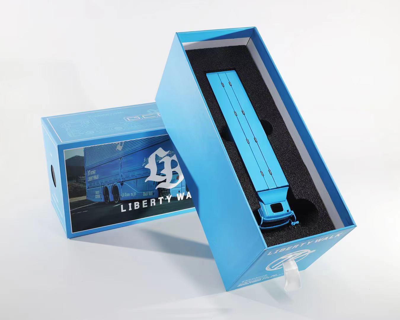 **PRE ORDER** GCD 1:64 Liberty Walk LB-Trucks Mitsubishi Fuso Super Great Transporter LBWK Skyblue - Liberty Walk Japan Store Exclusive