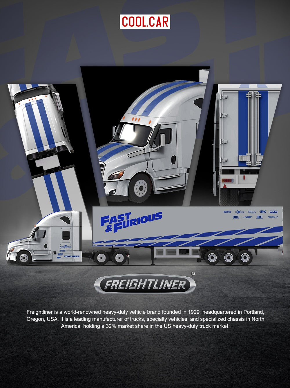 **PRE ORDER** Cool Car Freightliner Fast & Furious Transporter Truck CC800117