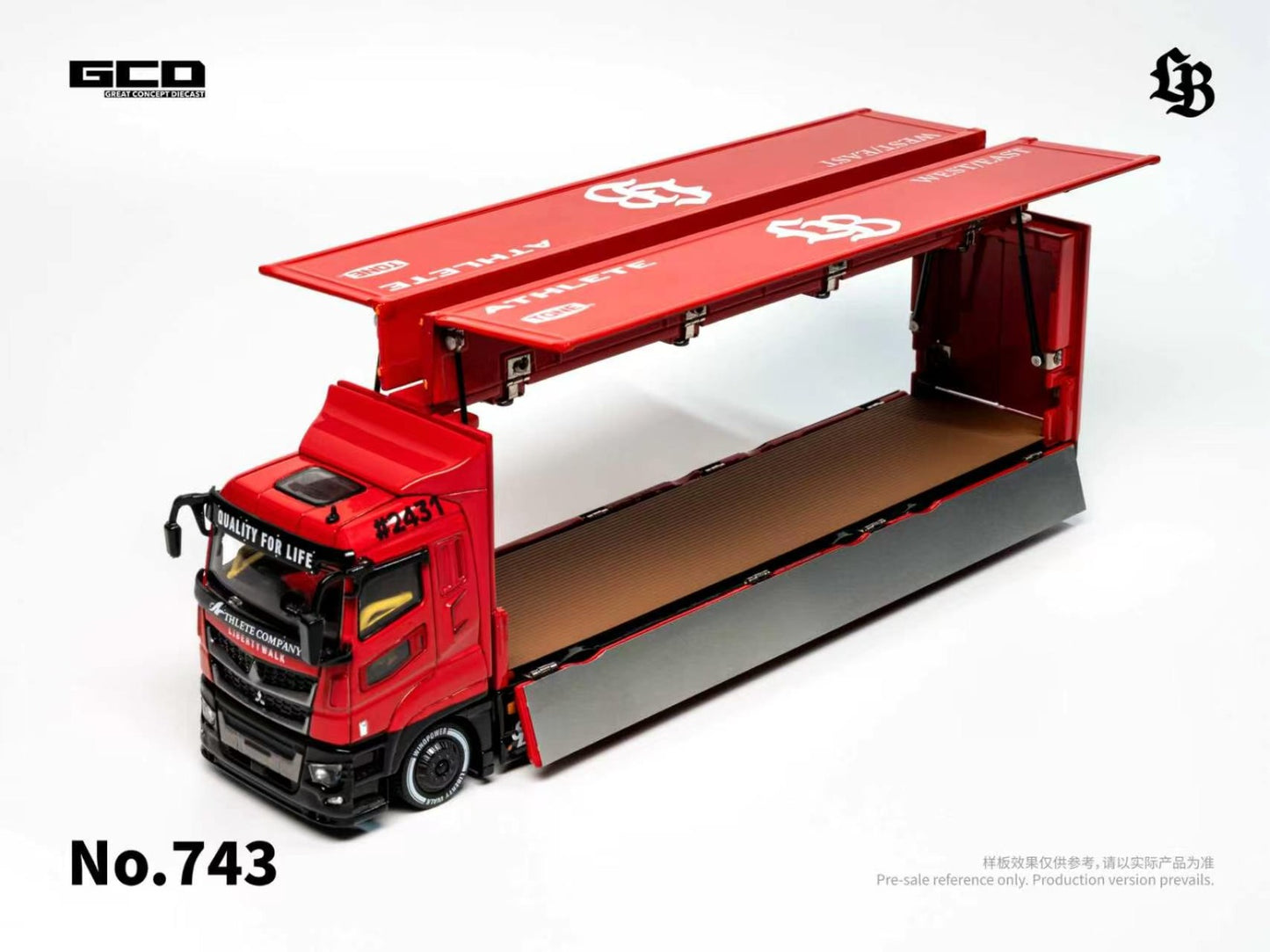 **PRE ORDER** GCD LBWK Mitsubishi Fuso Super Great Super Silhouette - Special Edition Red