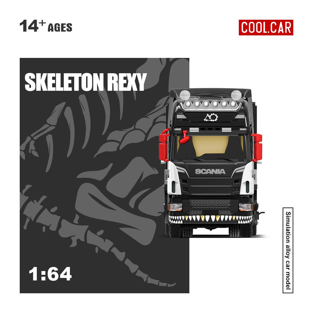 **PRE ORDER** Cool Car Scania Flat Bed Truck AO Racing Skeleton Rexy Livery CC647505