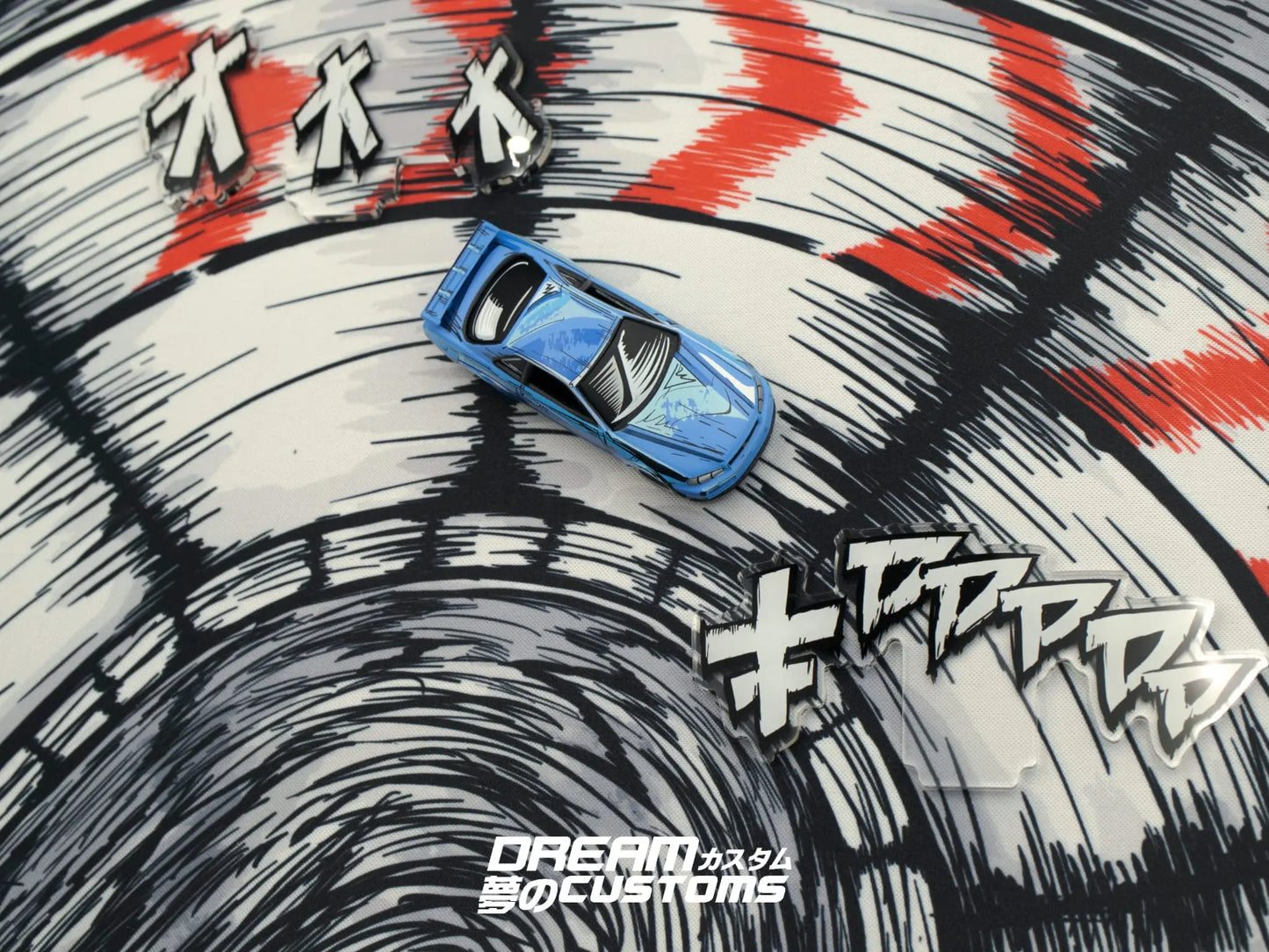 Dream Customs Small Desktop Diorama Mat - Manga Series JP Drift Corner