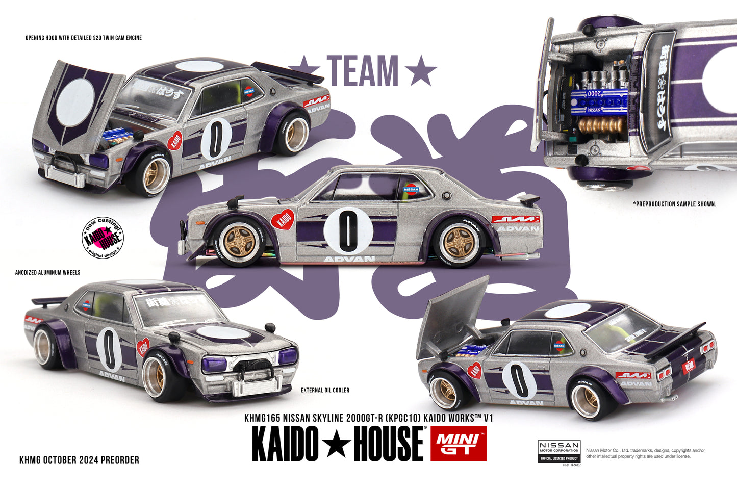 **PRE ORDER** Kaido House x Mini GT Nissan Skyline 2000GT-R (KPGC10) Kaido Works V1