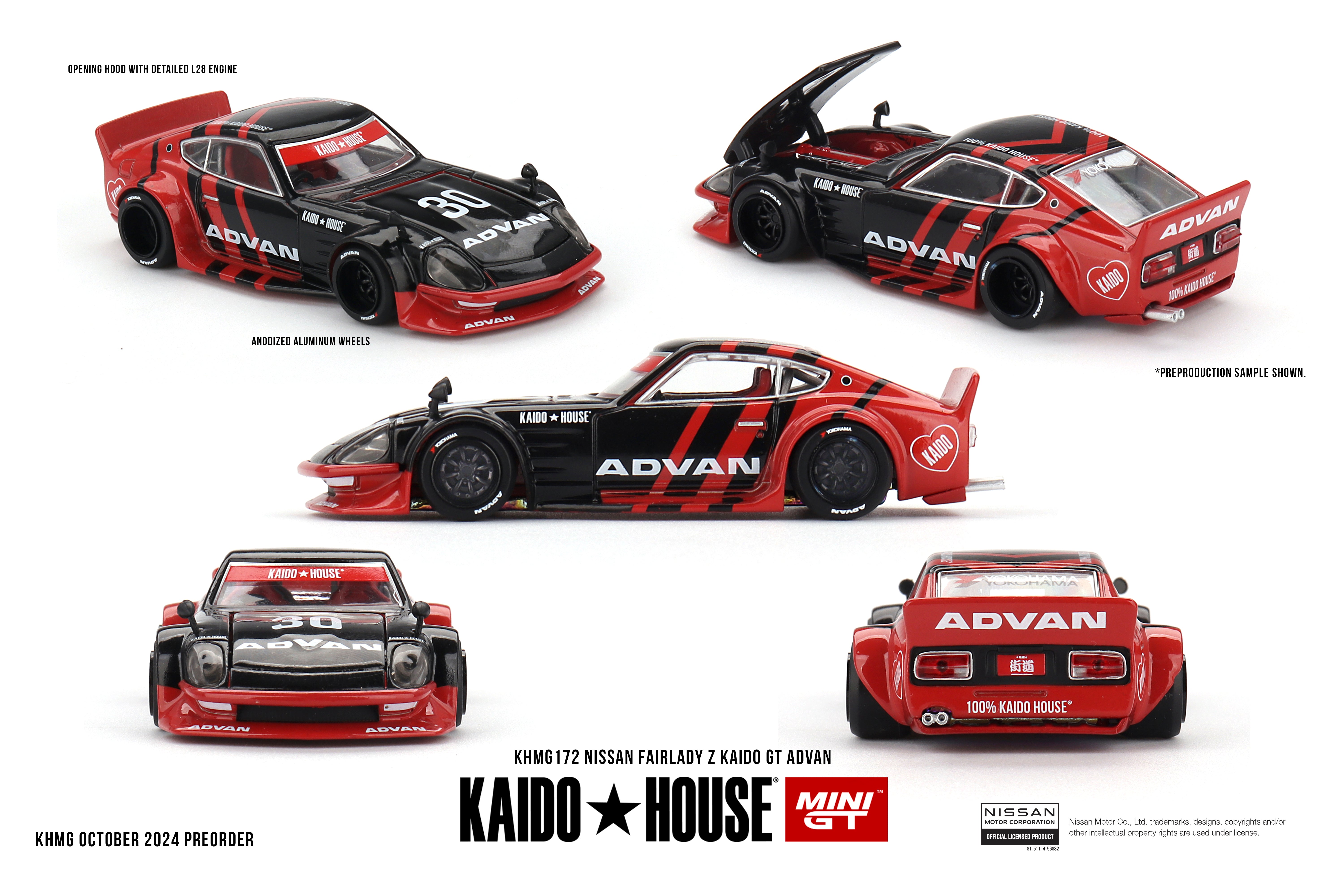 KHMG079 NISSAN FAIRLADY Z KAIDO GT 95 DRIFTER V1-GREY/BLACK 1/64 20 KHMG079 NISSAN FAIRLADY Z KAIDO GT 95 DRIFTER V1-GREY/BLACK 1/64 20