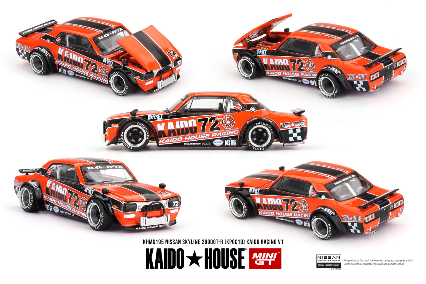 **PRE ORDER** Kaido House x Mini GT Nissan Skyline 2000GT-R (KPGC10) Kaido Racing V1 - KHMG195
