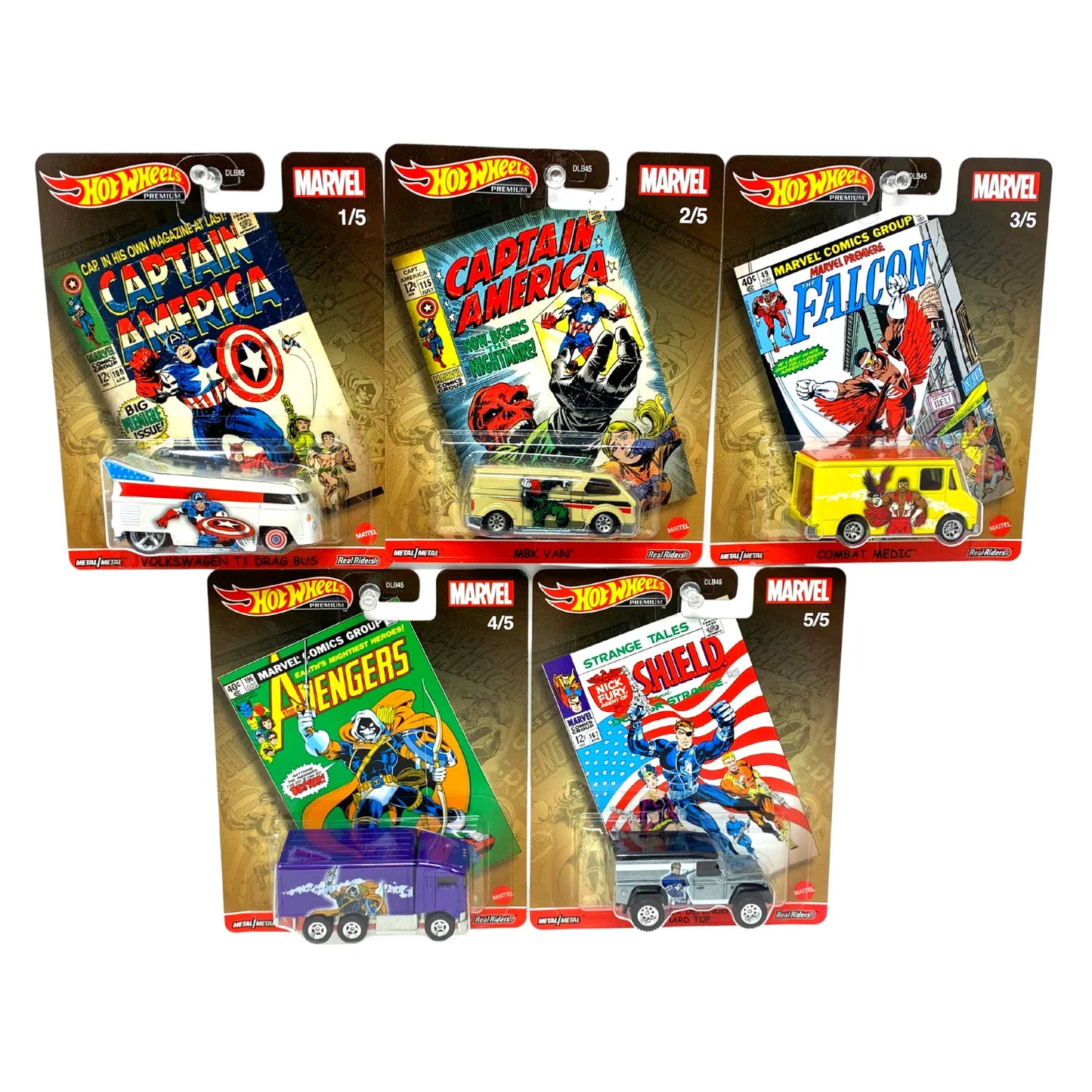 Hot Wheels Premium Pop Culture Marvel Set Of 5